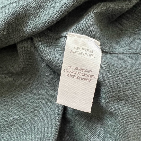 Theory Men’s Cashmere Cotton Blend Lightweight Sweater Teal Grey Size XL - Picture 5 of 6